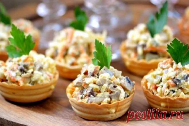 15 лучших рецептов тарталеток с курицей и грибами