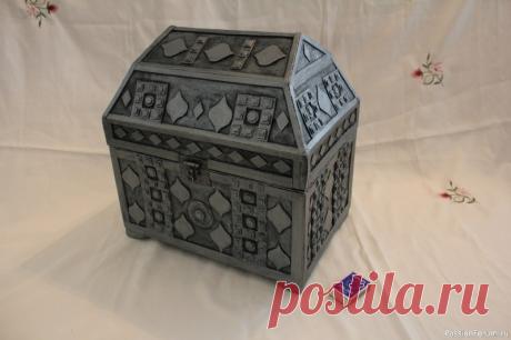 Сундук из картона. Мастер-класс. | Мастер классы по декору