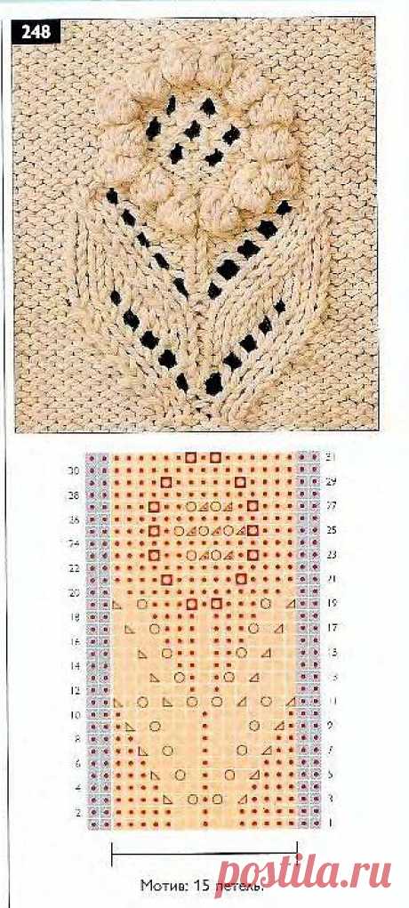 Узор . раппорт 15 петель