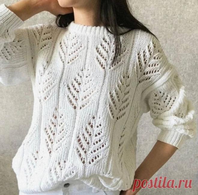 Джемпер и жакет узорами 