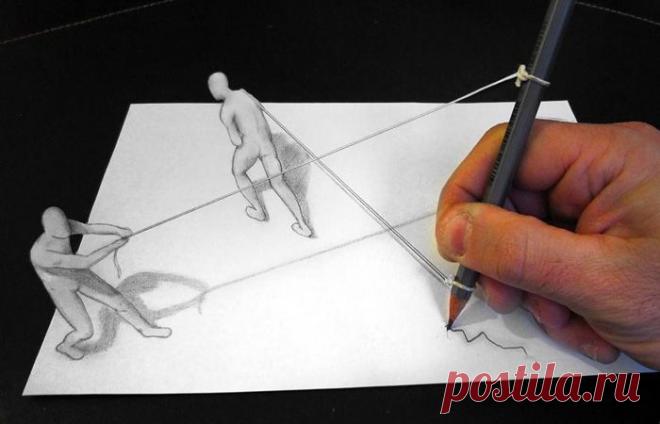 Трехмерные иллюзии на бумаге | Искусство