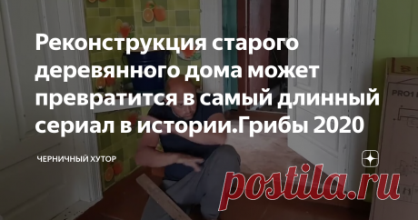 Реконструкция старого деревянного дома может превратится в самый длинный сериал в истории.Грибы 2020