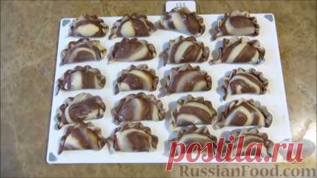 Рецепт: Шоколадные вареники с творогом на RussianFood.com