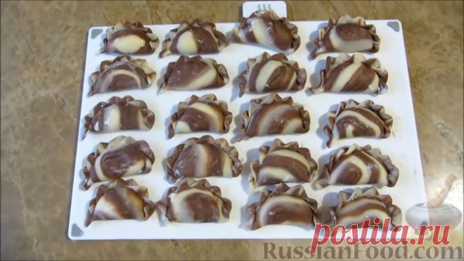 Рецепт: Шоколадные вареники с творогом на RussianFood.com