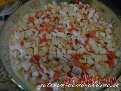 Салат с ананасом и крабовыми палочками | Готовим Дома Вкусно