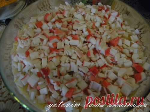 Салат с ананасом и крабовыми палочками | Готовим Дома Вкусно