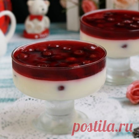 Панна котта с вишней - Мастер рецептов