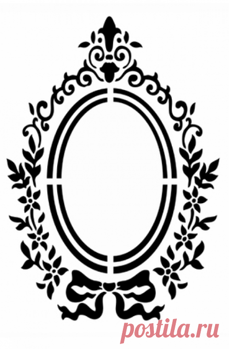 Pochoir Adhésif 30 x 20 cm MIROIR SHABBY