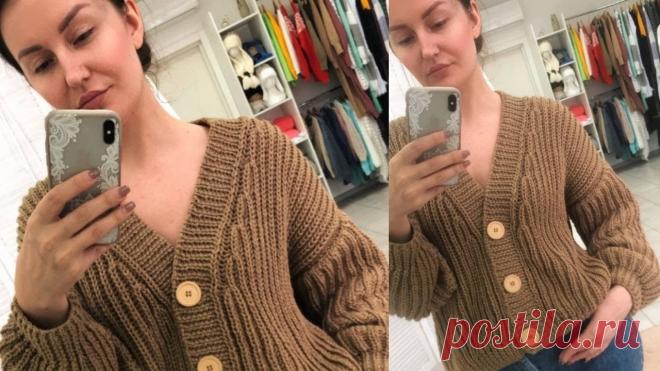 Короткий кардиган английской резинкой | Мастер-класс 