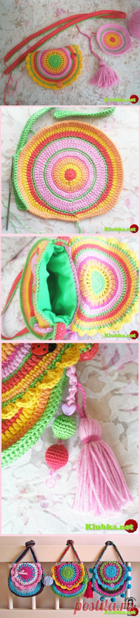 Детские сумочки - мастер класс » Клубка.Нет - Все о вязании крючком