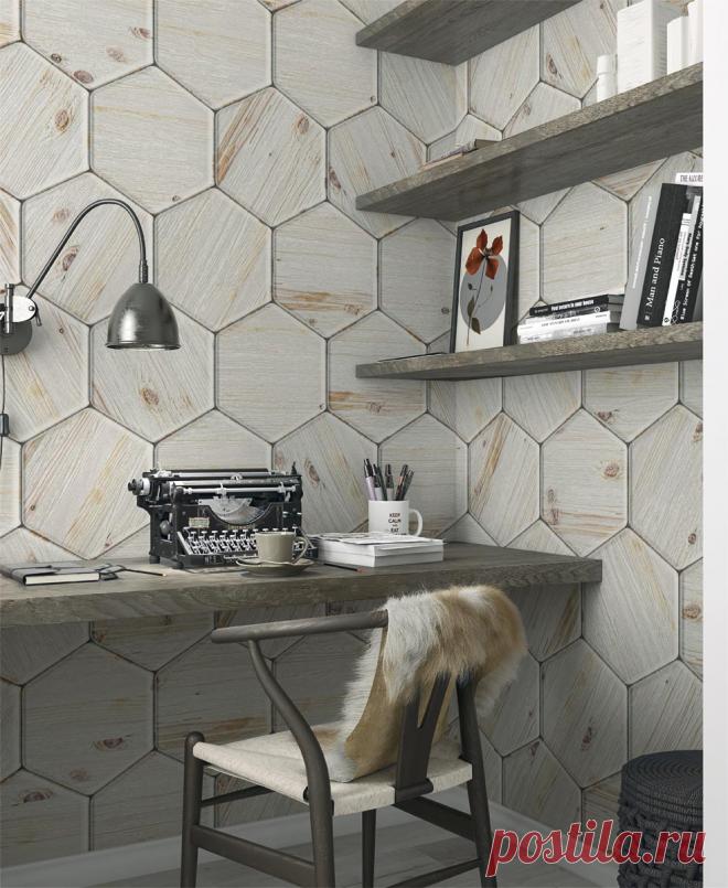 Вариант 3Д обоев для любителей натуральной отделки. Текстура светлого дерева и заметный объем.