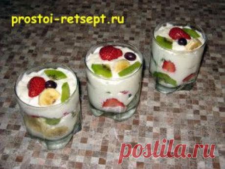 Десерт из творога с фруктами | ГОТОВИТЬ ПРОСТО!