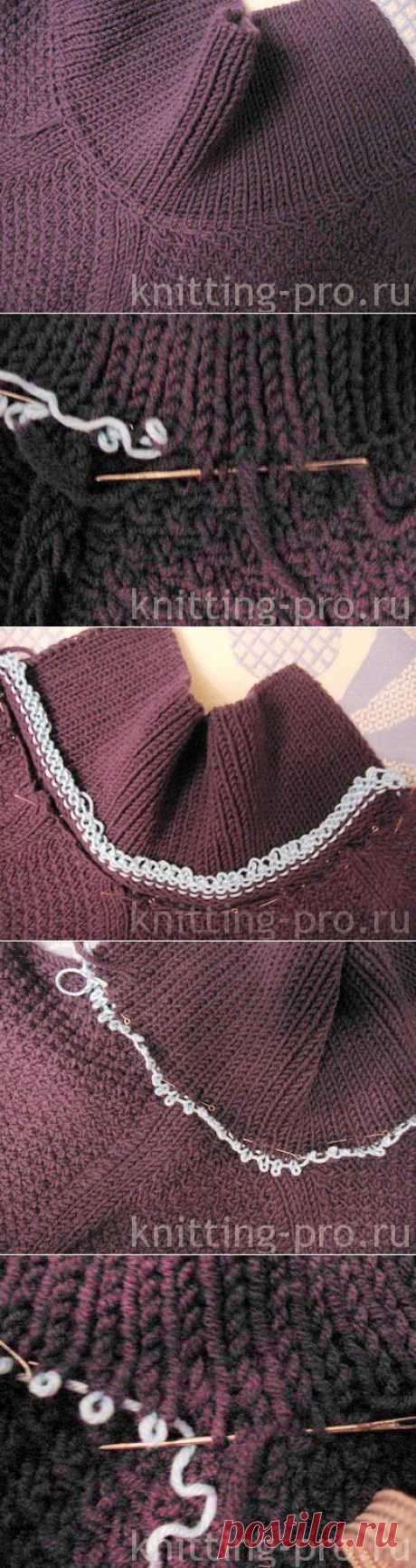 Присоединение воротника-гольф способо / Вязание как искусство!