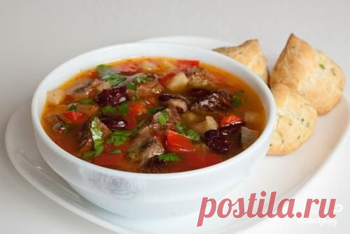 Острый суп с фасолью - пошаговый кулинарный рецепт на Повар.ру