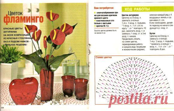 красные цветы антуриума