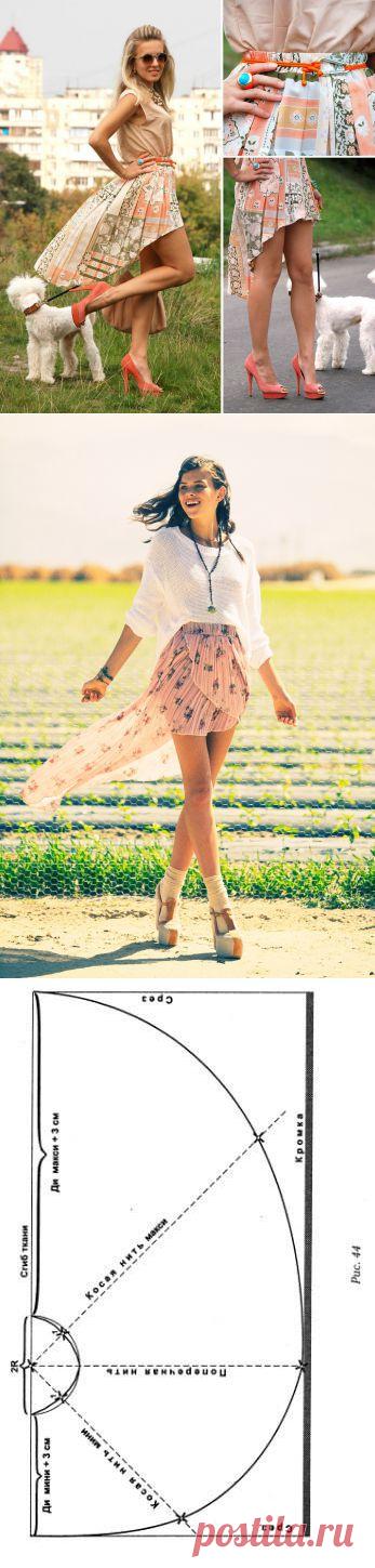 Юбка со шлейфом | Выкройка юбки со шлейфом