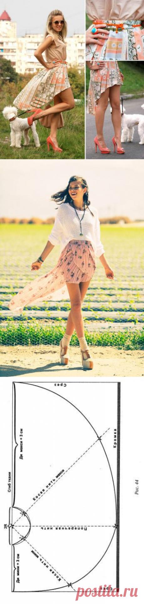 Юбка со шлейфом | Выкройка юбки со шлейфом