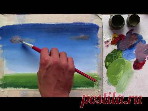 2 как рисовать облака 3 разных техники
