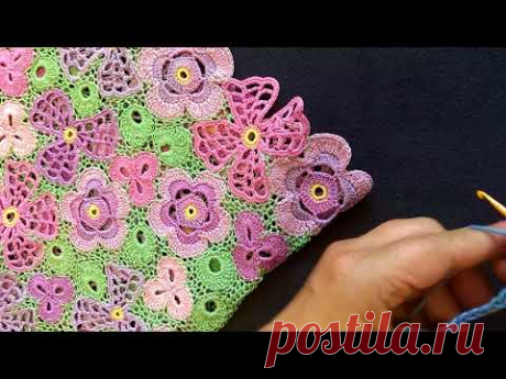 Кофточка "Цветик-Семицветик". 1 часть. Мастер-класс по вязанию крючком от О. С. Литвиной.