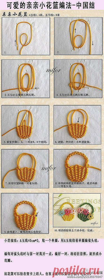 Canastico de nudos Knots Bag - Tutorial ~~ don’t understand the words, but the picture tutorial seems easy enough to follow.