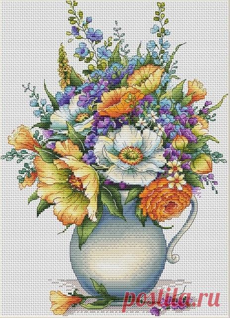 Набор для вышивки, электронный набор для рисования с красивыми цветами и вышивкой, PDF по электронной почте | AliExpress