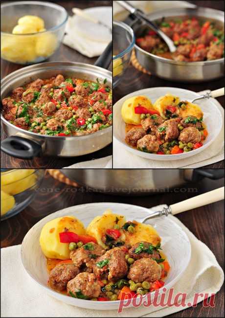 Фрикадельки с овощным рагу - Вкусная пауза
