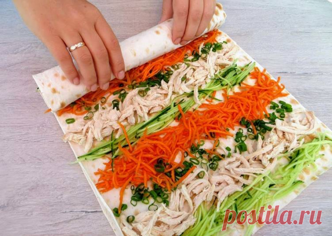 Рулет из лаваша / Классная закуска - пошаговый рецепт с фото. Автор рецепта Другая Кухня-Валерия 🏃‍♂️ ✈️ . - Cookpad