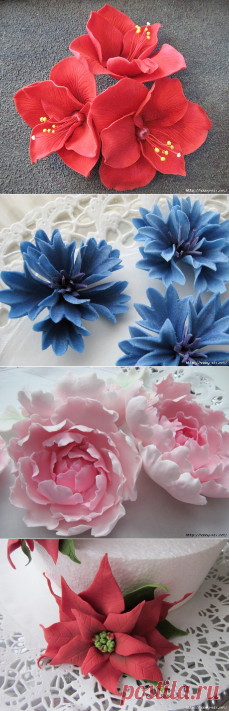 ЛЕПКА. ШИКАРНЫЕ ЦВЕТЫ ИЗ САХАРНОЙ МАСТИКИ ДЛЯ УКРАШЕНИЯ ТОРТОВ.