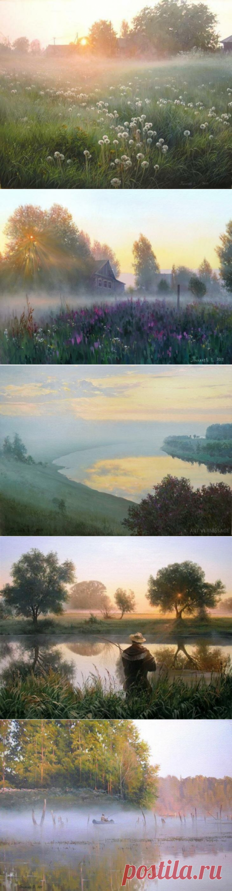 Очень русские пейзажи Вячеслава Палачева .