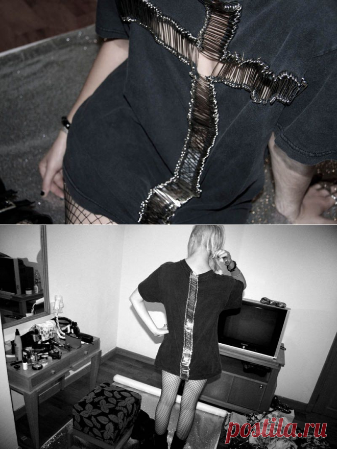 Футболка с булавками / Футболки DIY / Модный сайт о стильной переделке одежды и интерьера