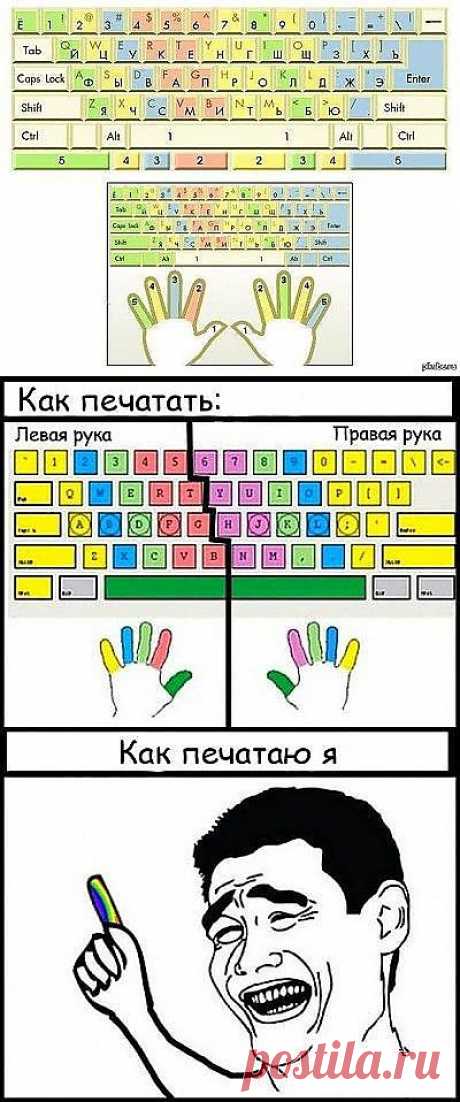 как научиться печатать в слепую | внешность
