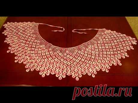 Узор для воротника, шали (crochet pattern for a shawl collar and)
