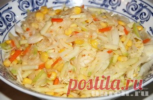 Салат из квашеной капусты с кукурузой по-смоленски | Фоторецепт с подробным описанием от Харч.ру