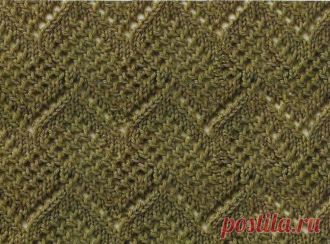 Ажурный узор спицами