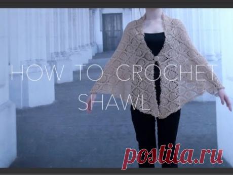 How To Crochet Shawl And Edging (Pineapple Pattern) Part 2 of 2