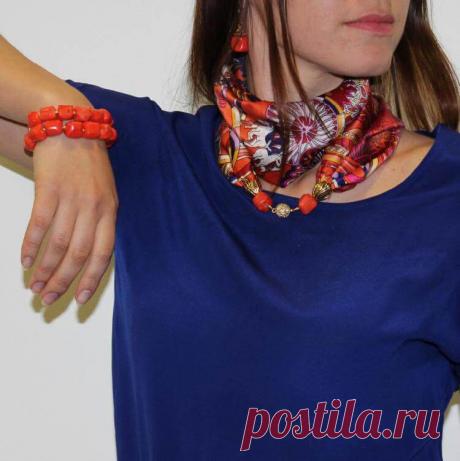 Элегантный аксессуар: 20+ изящных образов шарфов с бижутерией - Feelfeed