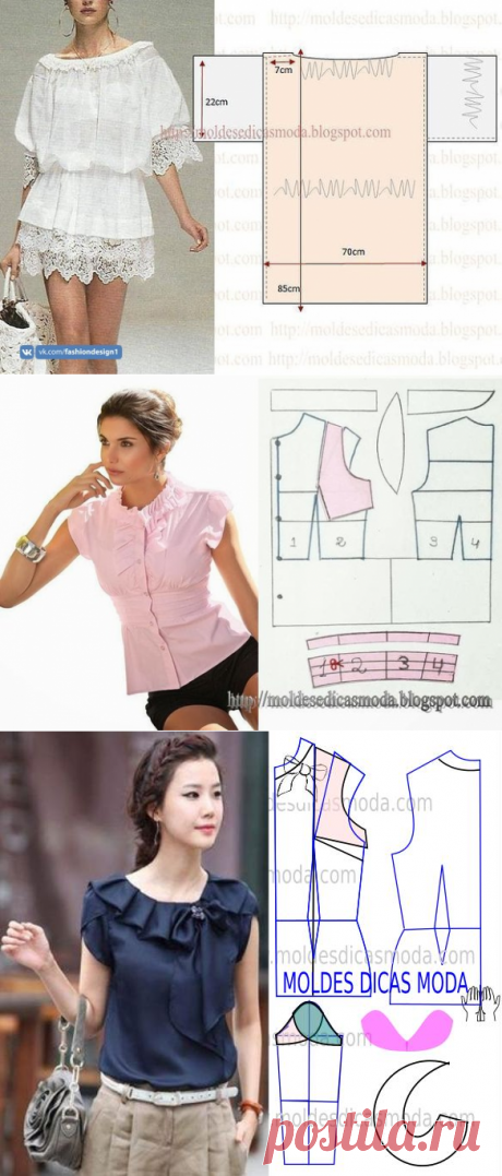 Красивые блузки: моделирование — Сделай сам, идеи для творчества - DIY Ideas