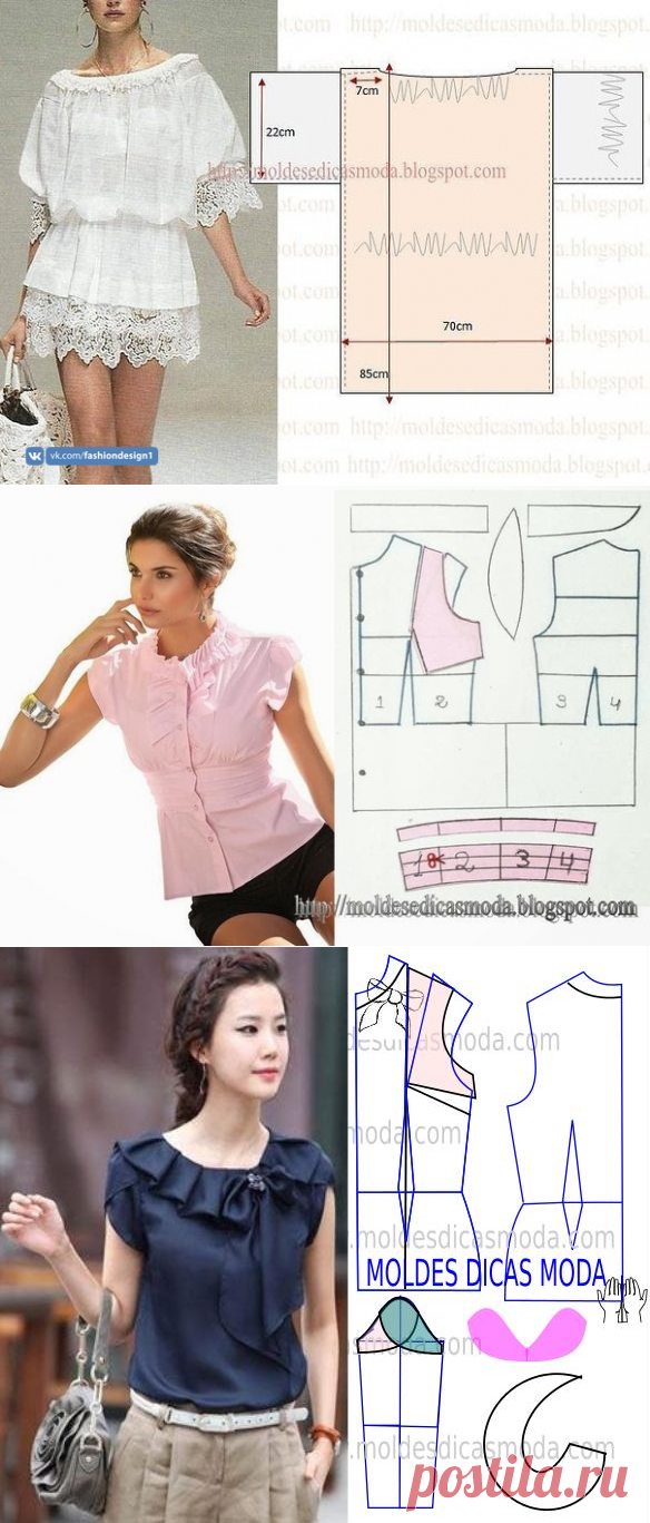 Красивые блузки: моделирование — Сделай сам, идеи для творчества - DIY Ideas