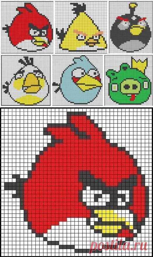 Семы для вышивания "Angry Birds"