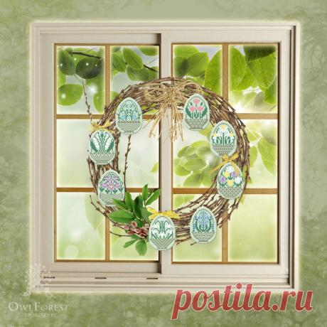 Бесплатная схема для вышивания «Пасхальные корзиночки» – Owlforest Embroidery