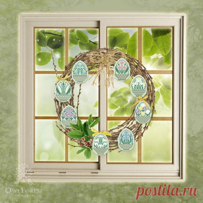 Бесплатная схема для вышивания «Пасхальные корзиночки» – Owlforest Embroidery