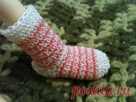 Носочки крючком - Ярмарка Мастеров - ручная работа, handmade