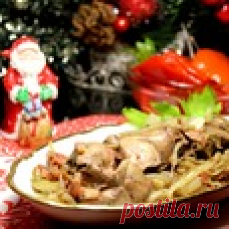 Ароматная куриная печень, запеченная в фольге Кулинарный рецепт
