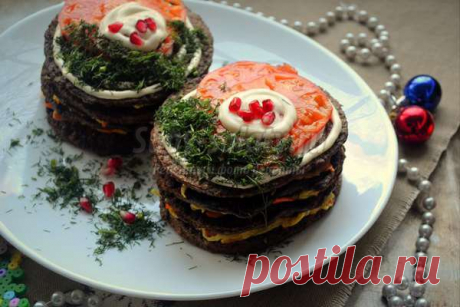 Рецепты к празднику. Мини тортики из куриной печёнки для праздничного стола. Рецепт с фото пошагово