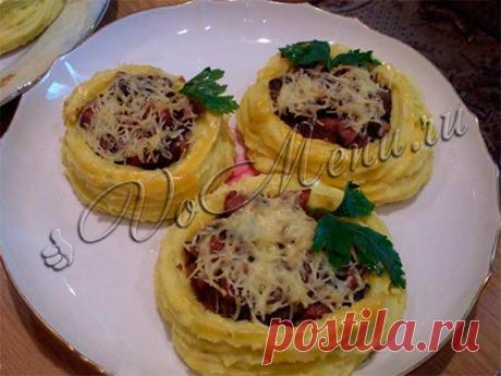 Картофельные корзиночки с начинкой