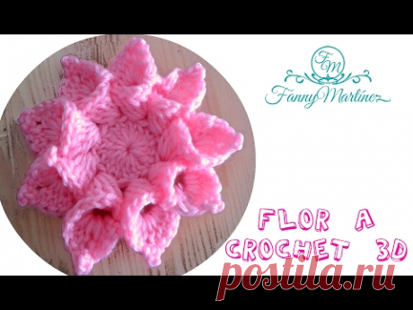 Flor a crochet 3D bien fácil paso a paso "Flowers Crochet"