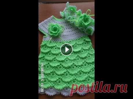 Детское платье крючком на 6 9 мес Детское платье крючком на 6 9 мес...