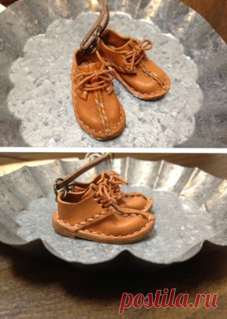 ハンドメイド*手縫いのミニチュアレザーブーツペンダント&バッグチャーム|ナチュラル雑貨とハンドメイドSalt&Pepper