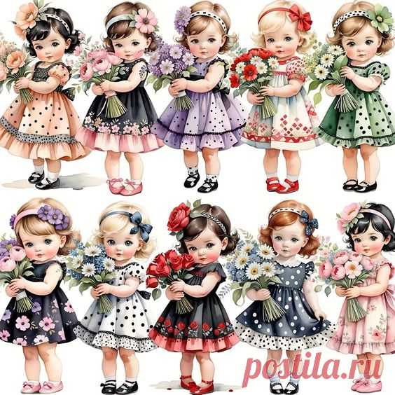 Temu｜Fantasy Floral Girls Paper Stickers Set, 12/20pcs Cartoon Character Decor Stickers With Glitter Embellishment, Multicolor Self-adhesive Crafts For Scrapbooking, Diary, Photo Albums, School Supplies