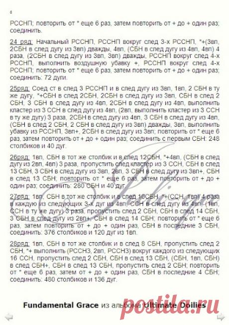 Салфетка крючком. РК.